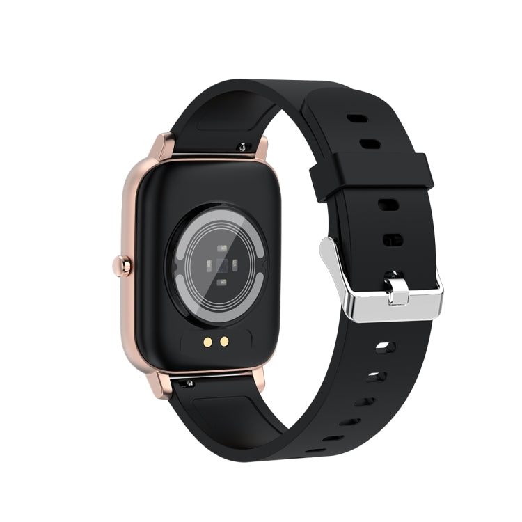 Ochstin 5H80 1.69 inch Square Screen Silicone Strap Heart Rate Blood Oxygen Monitoring Bluetooth Smart Watch(Black+Gold) - free shipping - PMC TechLife - Order now!
