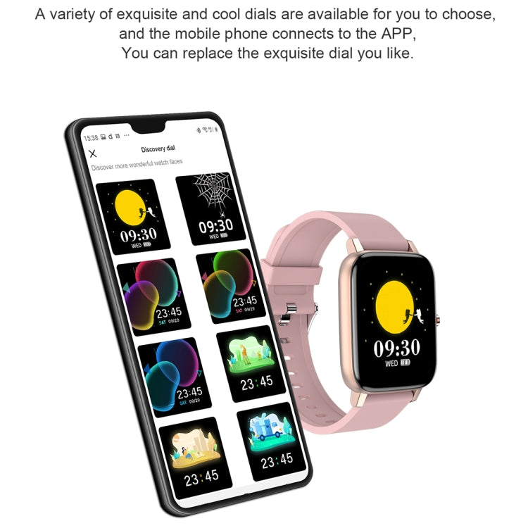 Ochstin 5H80 1.69 inch Square Screen Silicone Strap Heart Rate Blood Oxygen Monitoring Bluetooth Smart Watch(Pink) - free shipping - PMC TechLife - Order now!