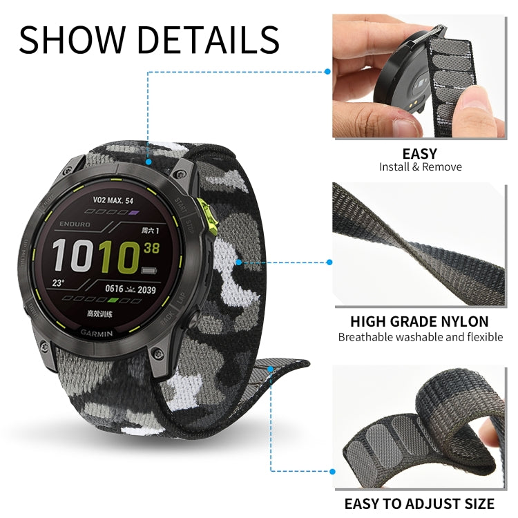 Compatible with Garmin Fenix 7X Hook And Loop Fastener Nylon Watch Band(Red) - Watch Bands by PMC TechLife | Online Shopping South Africa | PMC TechLife | Buy Now Pay Later Mobicred