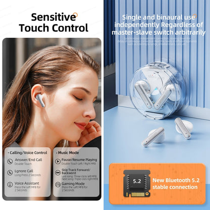 Lenovo LP10 TWS Wireless Bluetooth 5.2 Noise Reduction Earphone with Mic(Black) - TWS Earphone by Lenovo | Online Shopping South Africa | PMC Jewellery