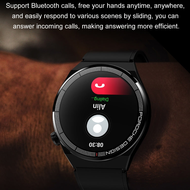 Ochstin 5HK46P 1.36 inch Round Screen Silicone Strap Smart Watch with Bluetooth Call Function(Silver+Black) - free shipping - PMC TechLife - Order now!