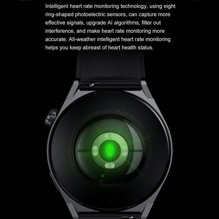 Ochstin 5HK46P 1.36 inch Round Screen Silicone Strap Smart Watch with Bluetooth Call Function(Silver+Black) - free shipping - PMC TechLife - Order now!