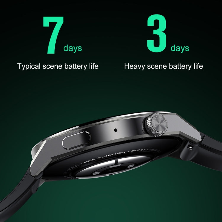 Ochstin 5HK46P 1.36 inch Round Screen Steel Strap Smart Watch with Bluetooth Call Function(Black) - free shipping - PMC TechLife - Order now!