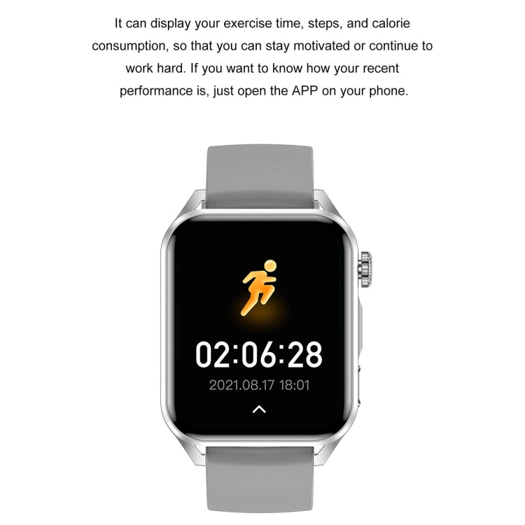 Ochstin 5HK28 1.78 inch Square Screen Silicone Strap Smart Watch Supports Bluetooth Call Function/Blood Oxygen Monitoring(Black) - free shipping - PMC TechLife - Order now!