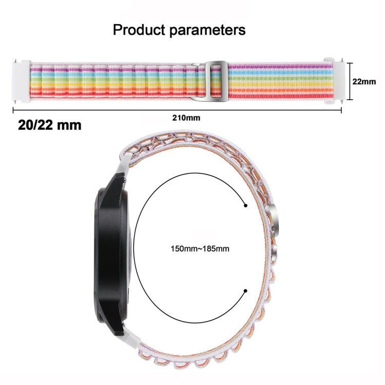 22mm Universal Nylon Loop Watch Band(Black) - 22mm Bands by PMC TechLife | Online Shopping South Africa | PMC TechLife | Buy Now Pay Later Mobicred