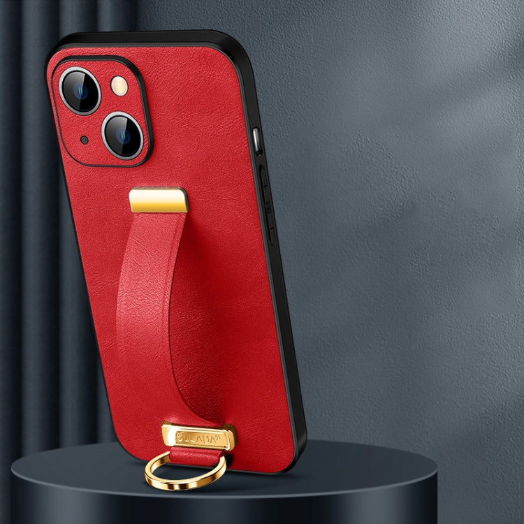 For iPhone 14 Plus SULADA Cool Series PC + Leather Texture Skin Feel Phone Case(Red) - iPhone 14 Plus Cases by SULADA | Online Shopping South Africa | PMC TechLife | Buy Now Pay Later Mobicred
