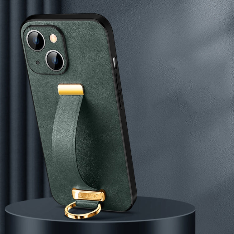 For iPhone 14 Plus SULADA Cool Series PC + Leather Texture Skin Feel Phone Case(Green) - iPhone 14 Plus Cases by SULADA | Online Shopping South Africa | PMC TechLife | Buy Now Pay Later Mobicred