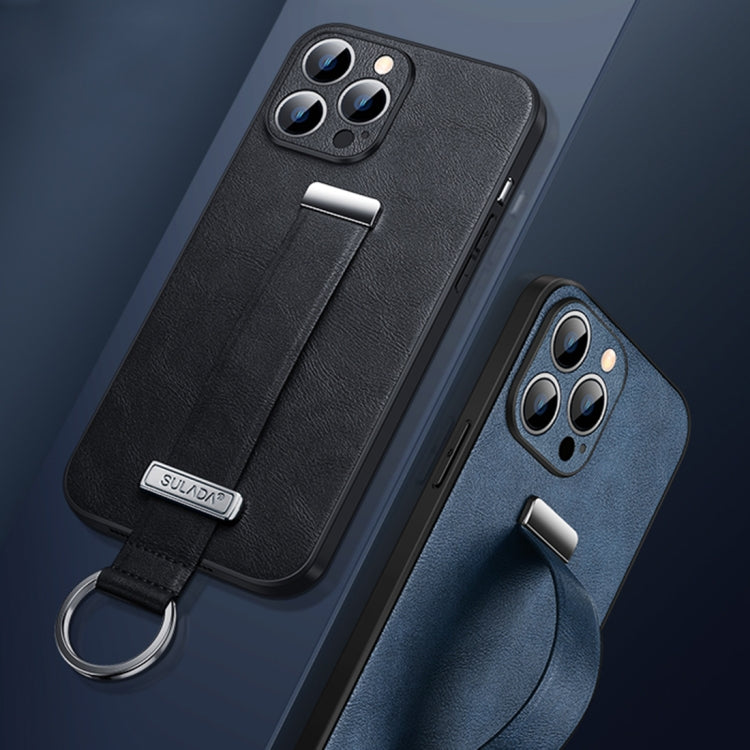 For iPhone 14 Pro Max SULADA Cool Series PC + Leather Texture Skin Feel Phone Case(Black) - iPhone 14 Pro Max Cases by SULADA | Online Shopping South Africa | PMC TechLife | Buy Now Pay Later Mobicred