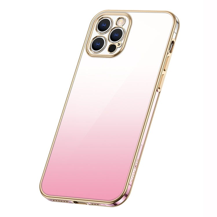 For iPhone 14 Pro Max SULADA Iridescence Series Plating Transparent Gradient Phone Case(Pink) - iPhone 14 Pro Max Cases by SULADA | Online Shopping South Africa | PMC Jewellery