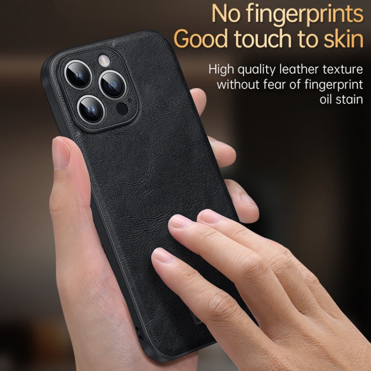 For iPhone 14 Plus SULADA Shockproof TPU + Handmade Leather Phone Case(Orange) - iPhone 14 Plus Cases by SULADA | Online Shopping South Africa | PMC TechLife