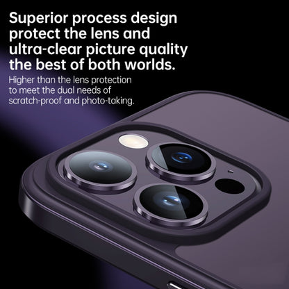 For iPhone 14 SULADA Metal Frame + Nano Glass + TPU Phone Case(Dark Purple) - iPhone 14 Cases by SULADA | Online Shopping South Africa | PMC Jewellery