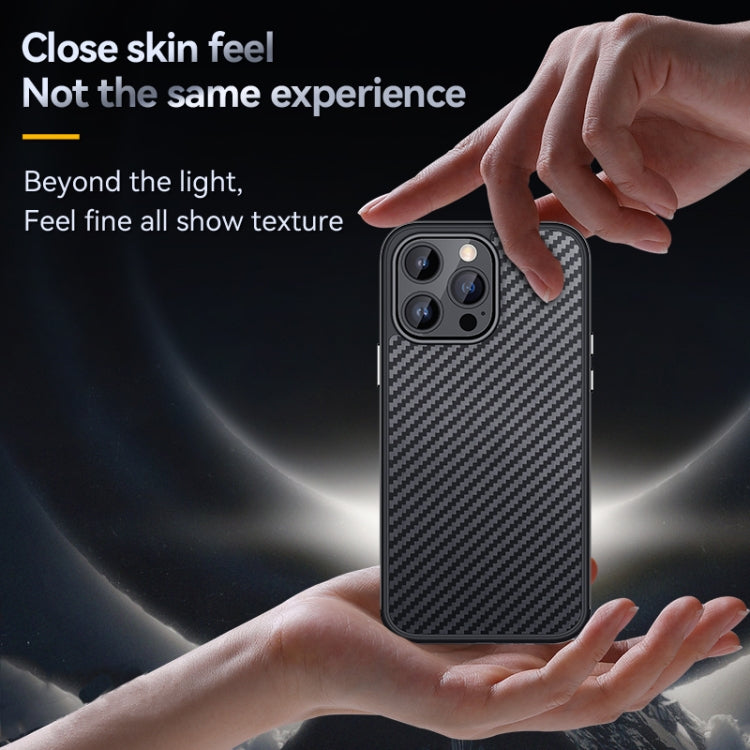 For iPhone 14 Pro Max SULADA Carbon Fiber Textured Shockproof Metal + TPU Frame Case(Dark Purple) - iPhone 14 Pro Max Cases by SULADA | Online Shopping South Africa | PMC TechLife | Buy Now Pay Later Mobicred