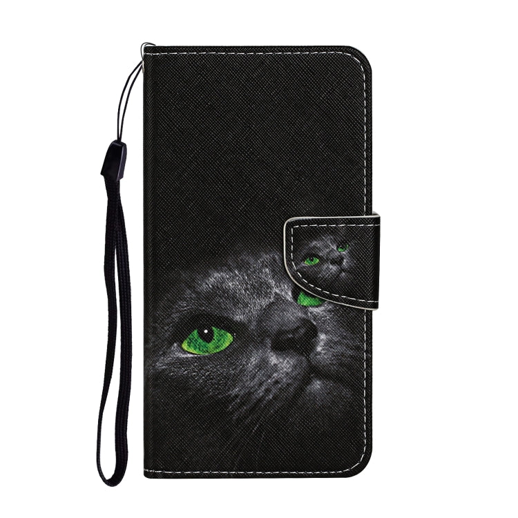 For Xiaomi Redmi A1 Colored Drawing Pattern Leather Phone Case(Black Cat) - Xiaomi Cases by PMC Jewellery | Online Shopping South Africa | PMC Jewellery