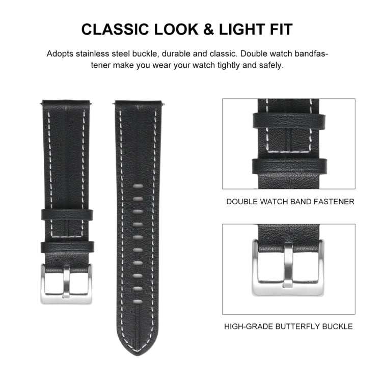 20mm Unusual Fluted Leather Watch Band(Light Pink) - 20mm Bands by PMC TechLife | Online Shopping South Africa | PMC TechLife | Buy Now Pay Later Mobicred