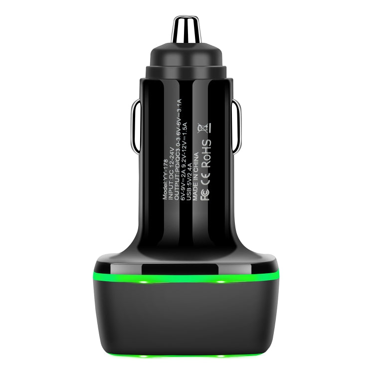 ACC-178 30W Dual USB+USB-C/Type-C Fast Charge Car Charger(Black) - Car Charger by PMC Jewellery | Online Shopping South Africa | PMC Jewellery