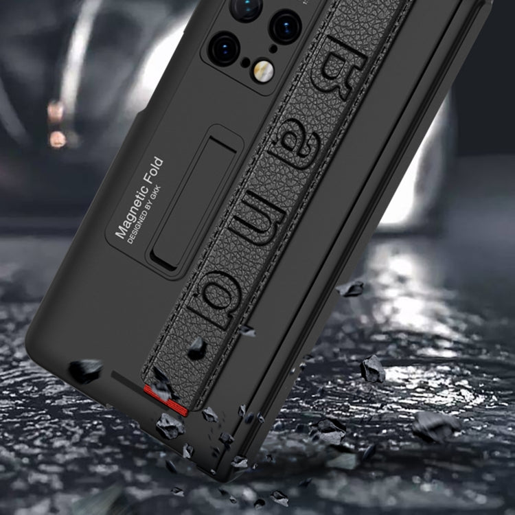 For Huawei Mate X2 GKK Magnetic Hinge Integrated Phone Case with Wrist Strap(Blue) - free shipping - PMC TechLife - Order now!