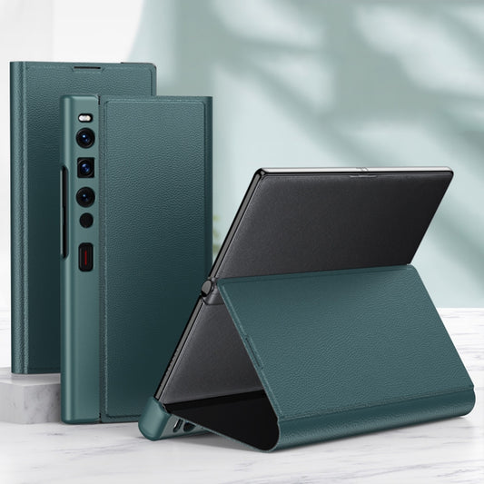 For Huawei Mate Xs 2 GKK Magnetic Folding Shockproof Protective Leather Phone Case(Green) - Huawei Cases by GKK | Online Shopping South Africa | PMC Jewellery