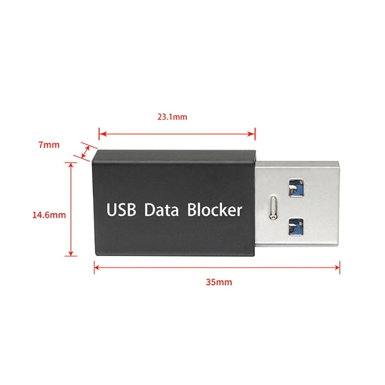 GEM02 USB Data Blocker Charging Connector(Black) - Converter & Adapter by PMC Jewellery | Online Shopping South Africa | PMC Jewellery