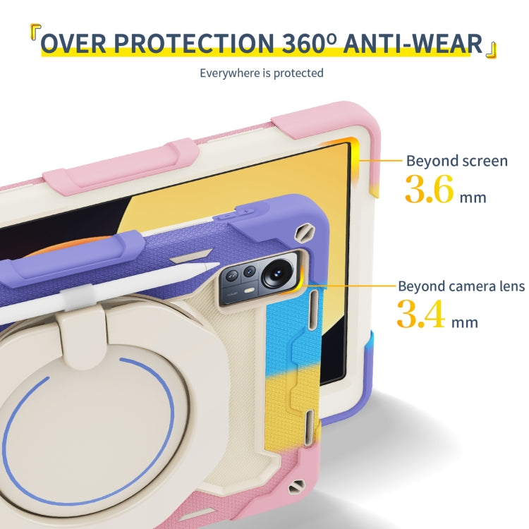 For Xiaomi Pad 5 Pro 12.4 Armor Contrast Color Silicone + PC Tablet Case(Navy Blue) - Mi Pad 5 Pro 12.4 Case by PMC TechLife | Online Shopping South Africa | PMC TechLife