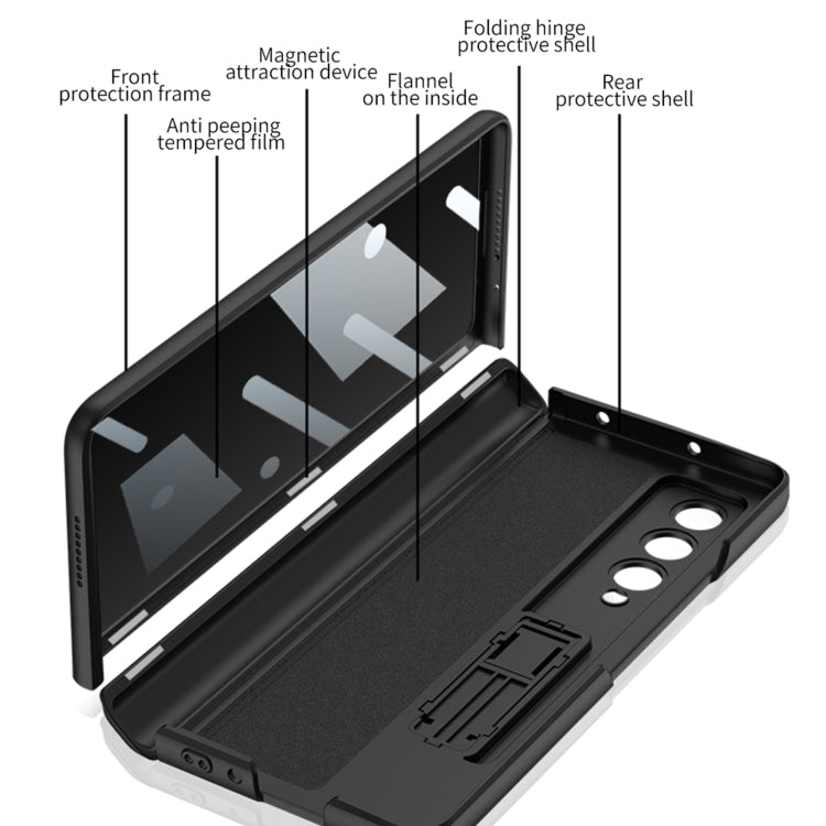 For Samsung Galaxy Z Fold4 GKK Magnetic Fold Full Coverage Anti Peep Phone Case(Gray) - Galaxy Z Fold4 5G Cases by GKK | Online Shopping South Africa | PMC Jewellery