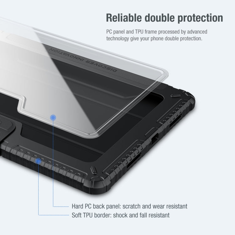 For Xiaomi Pad 5 Pro 12.4 inch  NILLKIN Bumper Pro Leather Tablet Case with Pen Slot & Sleep / Wake-up Function(Grey) - Mi Pad 5 / 5 Pro Cases by NILLKIN | Online Shopping South Africa | PMC TechLife