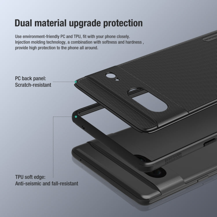 For Google Pixel 7 5G NILLKIN Super Frosted Shield Pro PC + TPU Phone Case(Black) - Google Cases by NILLKIN | Online Shopping South Africa | PMC Jewellery