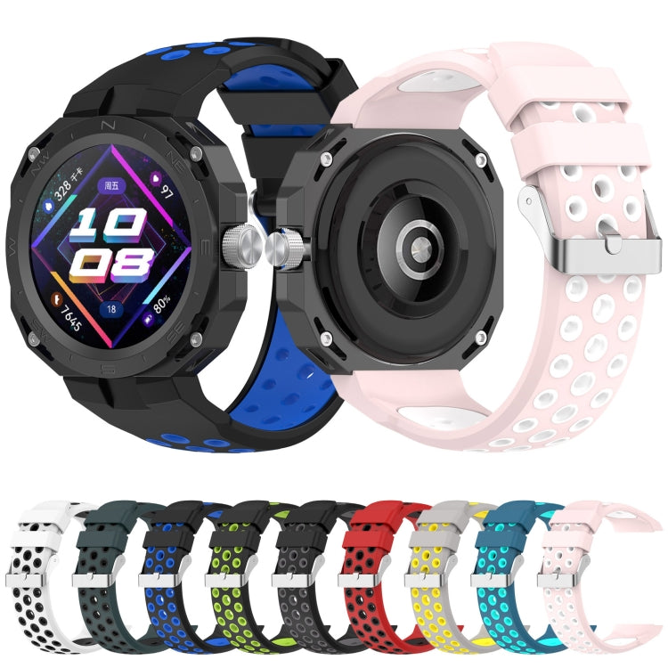 For Huawei Watch GT Cyber Two-color Silicone Watch Band(Red Black) - free shipping - PMC TechLife - Order now!