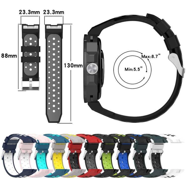 For Huawei Watch GT Cyber Two-color Silicone Watch Band(White Pink) - free shipping - PMC TechLife - Order now!