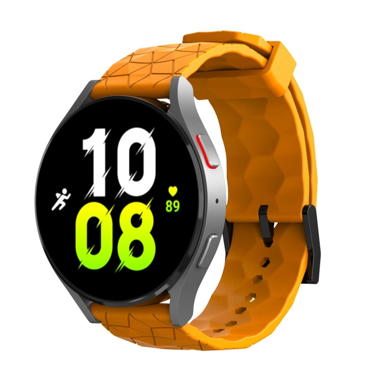 20mm Football Texture Silicone Watch Band(Amber Yellow) - free shipping - PMC TechLife - Order now!