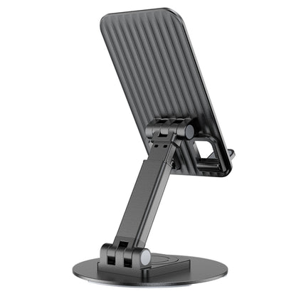 Borofone BH75 Flawless Foldable Rotating Desktop Mobile Phone Tablet Holder(Black) - Desktop Holder by Borofone | Online Shopping South Africa | PMC Jewellery