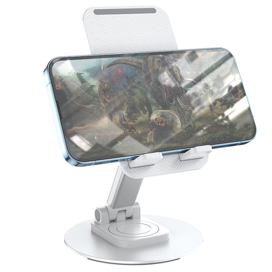 Borofone BH75 Flawless Foldable Rotating Desktop Mobile Phone Tablet Holder(White) - Desktop Holder by Borofone | Online Shopping South Africa | PMC Jewellery