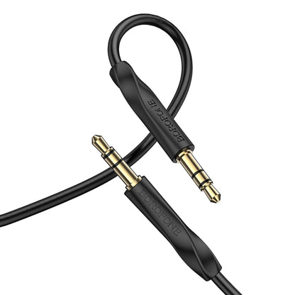 Borofone BL16 Clear Sound 3.5mm AUX Audio Cable, Length:1m(Black) - Video & Audio Cable by Borofone | Online Shopping South Africa | PMC Jewellery