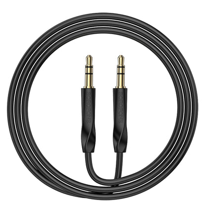 Borofone BL16 Clear Sound 3.5mm AUX Audio Cable, Length:1m(Black) - Video & Audio Cable by Borofone | Online Shopping South Africa | PMC Jewellery