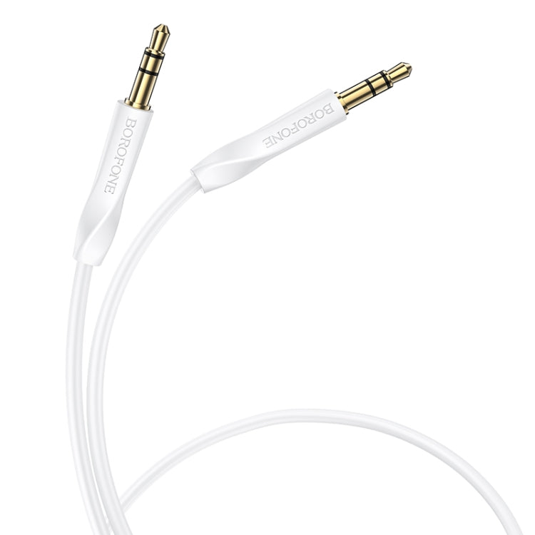Borofone BL16 Clear Sound 3.5mm AUX Audio Cable, Length:1m(White) - Video & Audio Cable by Borofone | Online Shopping South Africa | PMC Jewellery