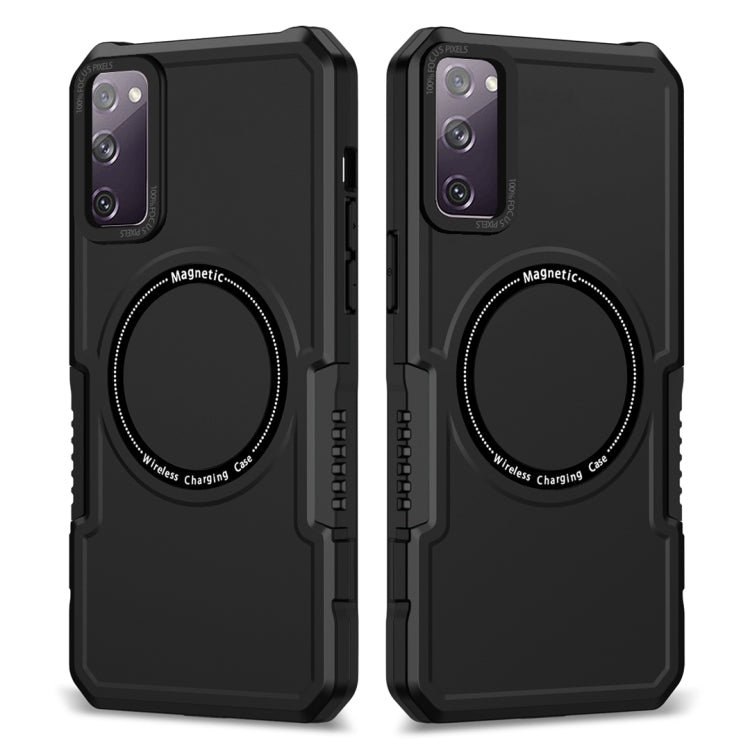 For Samsung Galaxy S20 FE MagSafe Shockproof Armor Phone Case(Black) - Galaxy S20 FE Cases by PMC TechLife | Online Shopping South Africa | PMC TechLife