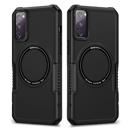 For Samsung Galaxy S20 FE MagSafe Shockproof Armor Phone Case(Black) - Galaxy S20 FE Cases by PMC Jewellery | Online Shopping South Africa | PMC Jewellery