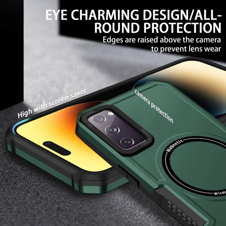 For Samsung Galaxy S20 FE MagSafe Shockproof Armor Phone Case(Dark Green) - free shipping - PMC TechLife - Order now!