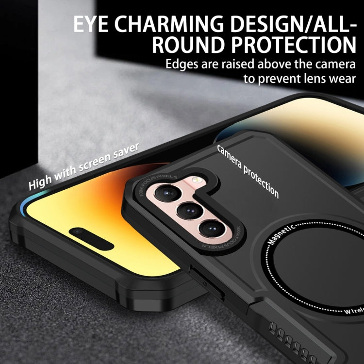 For Samsung Galaxy S21 5G MagSafe Shockproof Armor Phone Case(Black) - Galaxy S21 5G Cases by PMC TechLife | Online Shopping South Africa | PMC TechLife