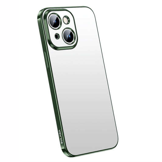 For iPhone 14 Plus SULADA Electroplating Frosted All-inclusive TPU Phone Case(Green) - iPhone 14 Plus Cases by SULADA | Online Shopping South Africa | PMC Jewellery