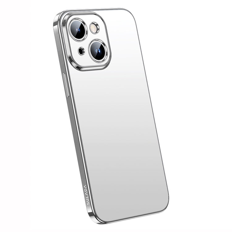 For iPhone 14 Plus SULADA Electroplating Frosted All-inclusive TPU Phone Case(Silver) - iPhone 14 Plus Cases by SULADA | Online Shopping South Africa | PMC Jewellery