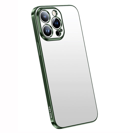 For iPhone 14 Pro SULADA Electroplating Frosted All-inclusive TPU Phone Case(Green) - iPhone 14 Pro Cases by SULADA | Online Shopping South Africa | PMC Jewellery