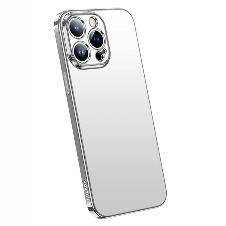 For iPhone 14 Pro SULADA Electroplating Frosted All-inclusive TPU Phone Case(Silver) - iPhone 14 Pro Cases by SULADA | Online Shopping South Africa | PMC Jewellery