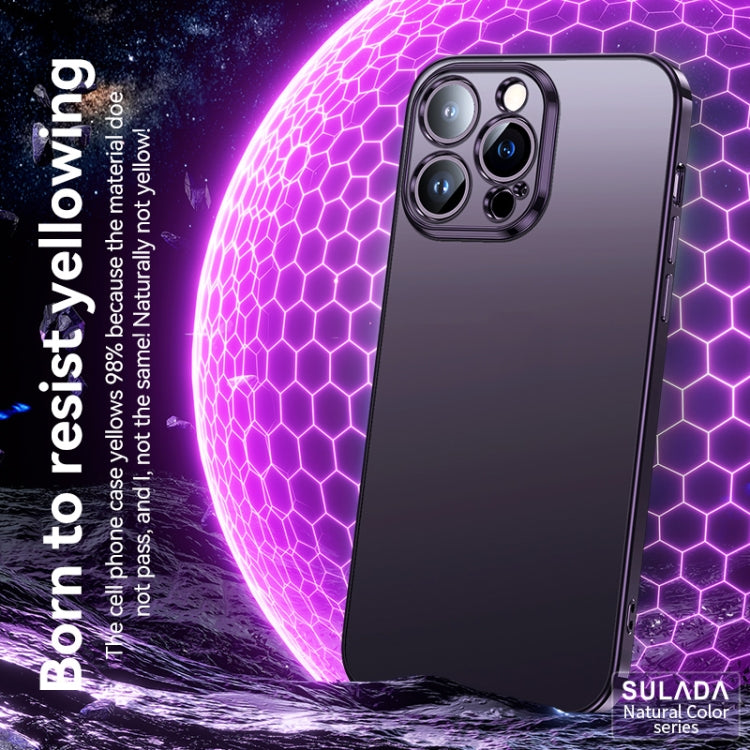 For iPhone 14 Pro SULADA Electroplating Frosted All-inclusive TPU Phone Case(Black) - iPhone 14 Pro Cases by SULADA | Online Shopping South Africa | PMC Jewellery