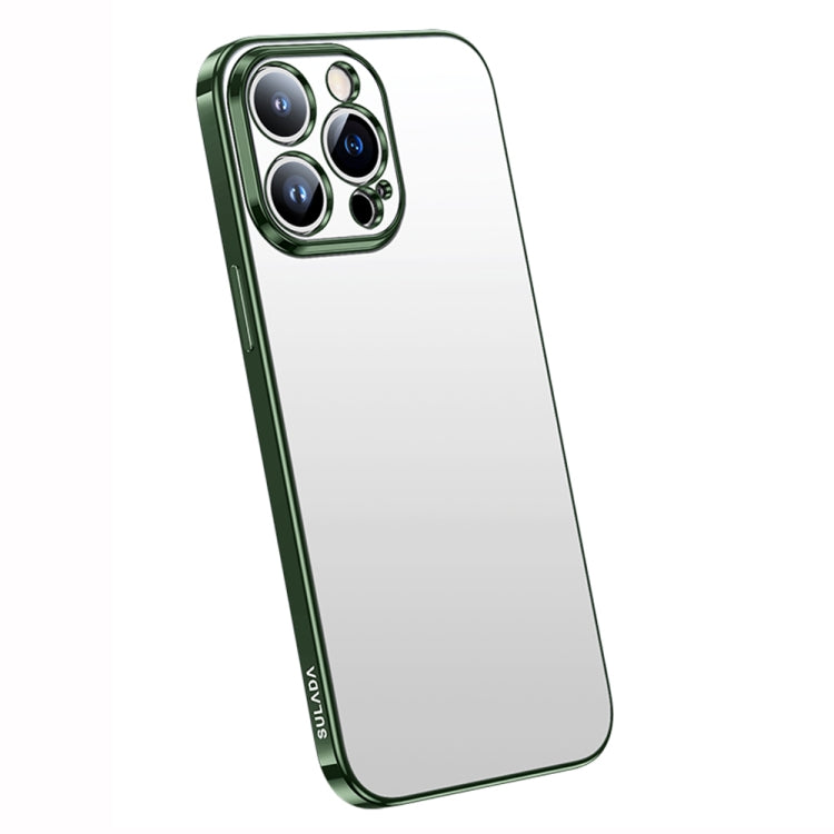 For iPhone 14 Pro Max SULADA Electroplating Frosted All-inclusive TPU Phone Case(Green) - iPhone 14 Pro Max Cases by SULADA | Online Shopping South Africa | PMC Jewellery