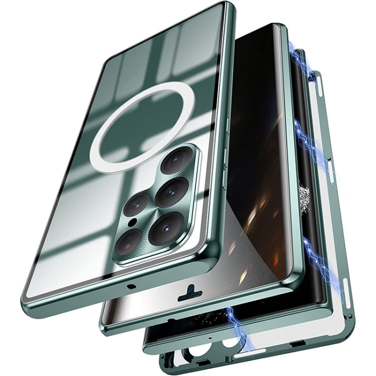 For Samsung Galaxy S22 Ultra 5G Lens Protector MagSafe Double Sided Magnetic Phone Case(Green) - free shipping - PMC TechLife - Order now!