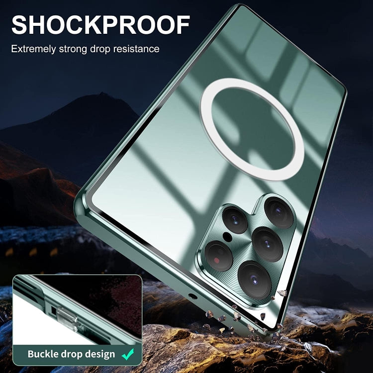 For Samsung Galaxy S22 Ultra 5G Lens Protector MagSafe Double Sided Magnetic Phone Case(Green) - free shipping - PMC TechLife - Order now!