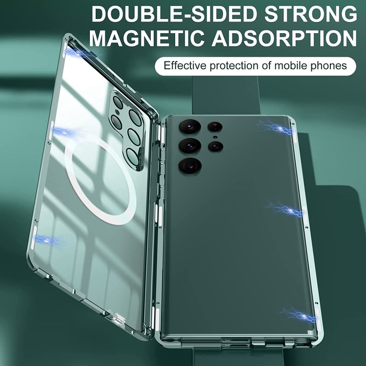 For Samsung Galaxy S22 Ultra 5G Lens Protector MagSafe Double Sided Magnetic Phone Case(Green) - free shipping - PMC TechLife - Order now!