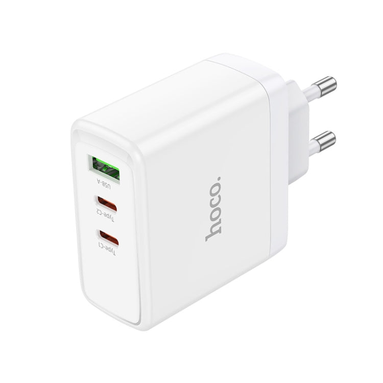 hoco N30 Glory PD 65W USB+ Dual USB-C/Type-C Interface Fast Charge Charger, EU Plug(White) - free shipping - PMC TechLife - Order now!