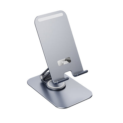 hoco PH50 Plus Ivey Dual Axis Rotating Metal Tablet Desktop Holder(Metal Grey) - Desktop Holder by hoco | Online Shopping South Africa | PMC Jewellery