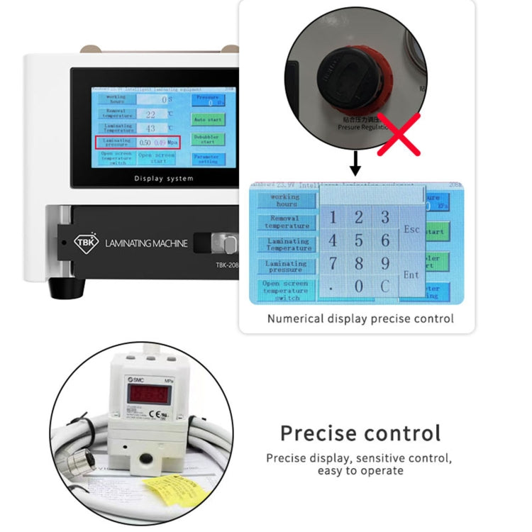 TBK 208M 3 in 1 Mini LCD Touch Screen Vacuum Laminating Bubble Remover Machine, Plug:US Plug - free shipping - PMC TechLife - Order now!